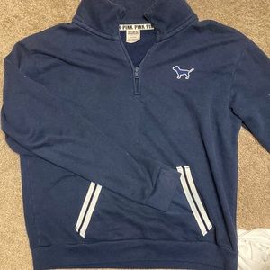 PINK quarter-zip sweatshirt